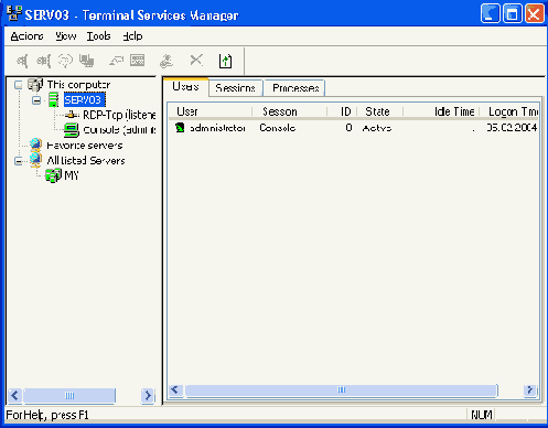  Terminal Services Manager